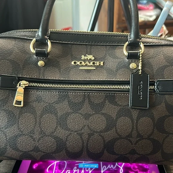 COACH Rowan Satchel in Signature Canvas, NWT